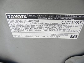 2005 TOYOTA TACOMA ACCESS CAB SILVER 2.7 MT 2WD Z19810